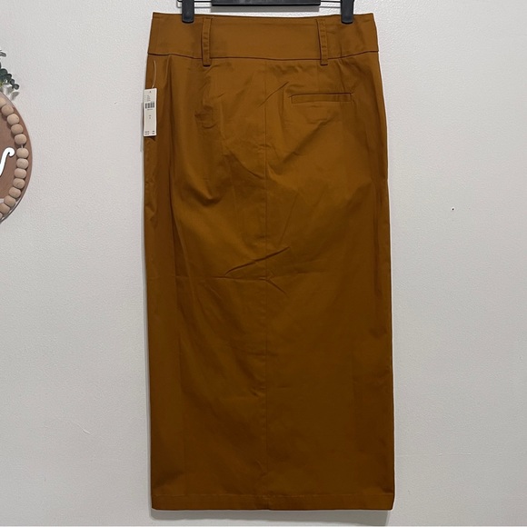 by Anthropologie Bronze Maxi Column Wrap Skirt Sz 8 - Picture 5 of 13